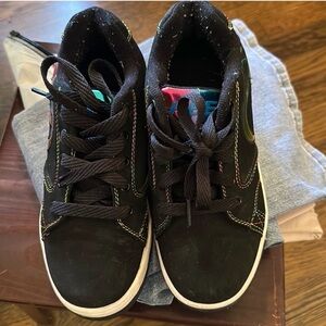 Heelys Black Sneakers with Colorful Stitching